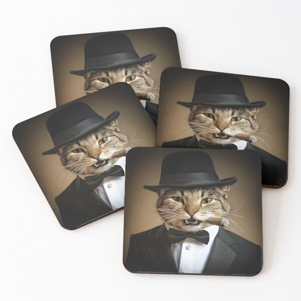 Item preview, Funny RETRO cat with hat and cigar (2) designed and sold by DocGermanicus.