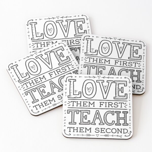 Item preview, Love Them First Teach Them Second Teacher Valentines designed and sold by AniArtPL.