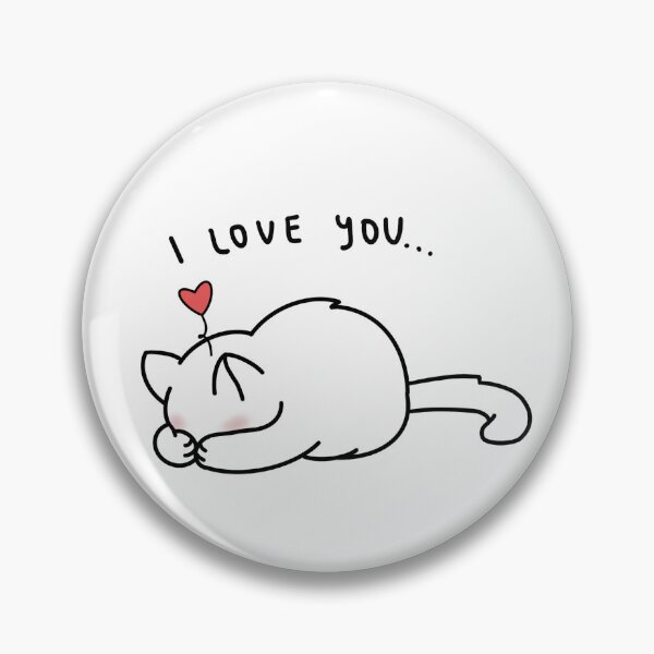Item preview, Cute White Cat I Love You designed and sold by LiberumAqua.