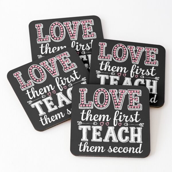 Item preview, Love Them First Teach Them Second Teacher Valentines designed and sold by AniArtPL.