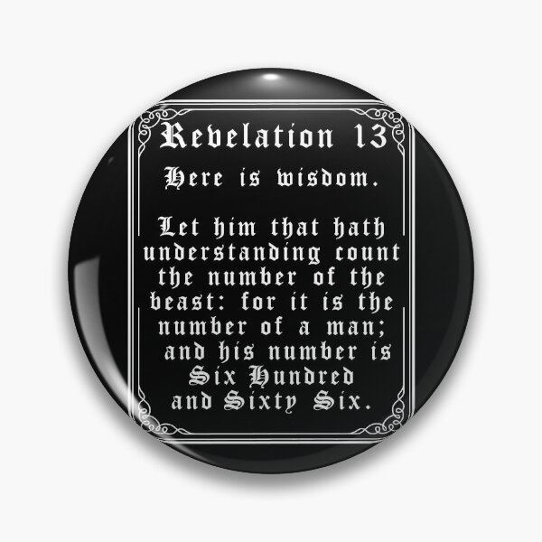 Item preview, Revelation 13, Bible Quote, The Beast, Devil, 666, Occult Quotation designed and sold by Proverbial Wisdom Design.