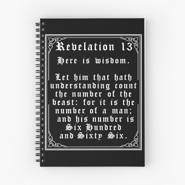 Item preview, Revelation 13, Bible Quote, The Beast, Devil, 666, Occult Quotation designed and sold by Proverbial Wisdom Design.
