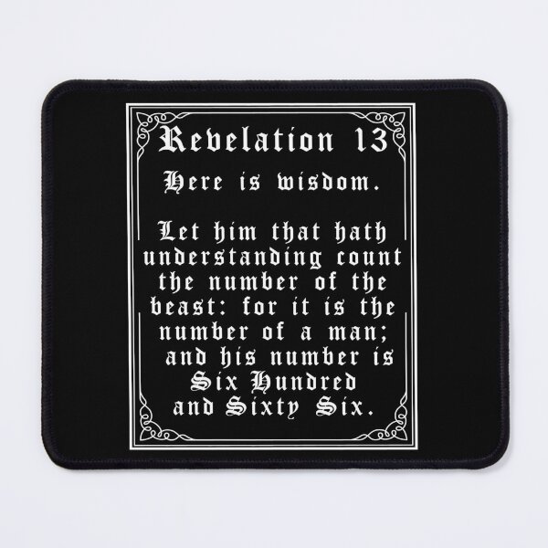 Item preview, Revelation 13, Bible Quote, The Beast, Devil, 666, Occult Quotation designed and sold by Proverbial Wisdom Design.