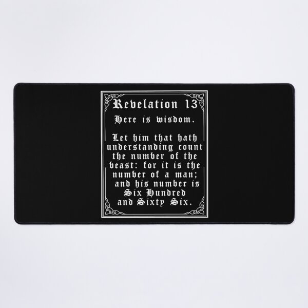 Item preview, Revelation 13, Bible Quote, The Beast, Devil, 666, Occult Quotation designed and sold by Proverbial Wisdom Design.