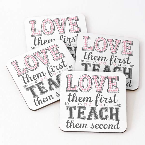 Item preview, Love Them First Teach Them Second Teacher Valentines designed and sold by AniArtPL.