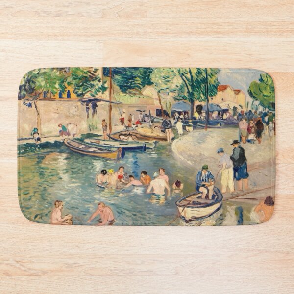 Item preview, Impressionist River Bathing Scene | Southern France Leisure Painting. Art By Carraann  designed and sold by CARRAANN.