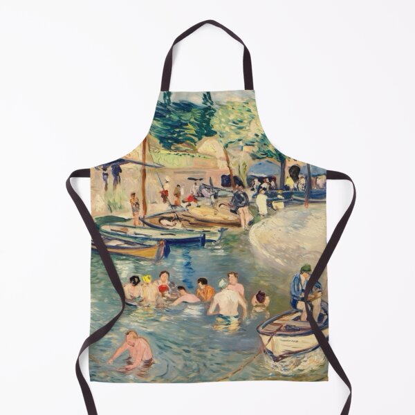 Item preview, Impressionist River Bathing Scene | Southern France Leisure Painting. Art By Carraann designed and sold by CARRAANN.