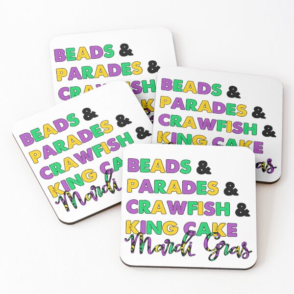 Item preview, Beads & Parades & Crawfish & King Cake, Mardi Gras designed and sold by Spike The Punch Design Co..