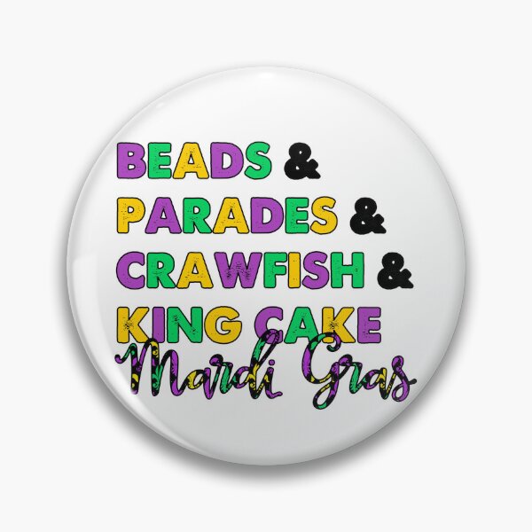 Item preview, Beads & Parades & Crawfish & King Cake, Mardi Gras designed and sold by Spike The Punch Design Co..