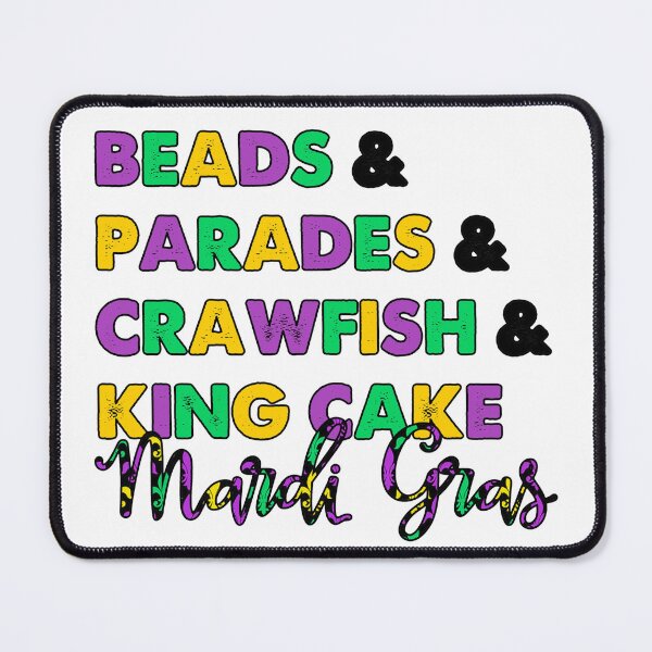 Item preview, Beads & Parades & Crawfish & King Cake, Mardi Gras designed and sold by Spike The Punch Design Co..
