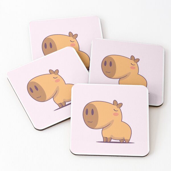 Item preview, brown capybara, pink capybara designed and sold by m-litomirskaya.