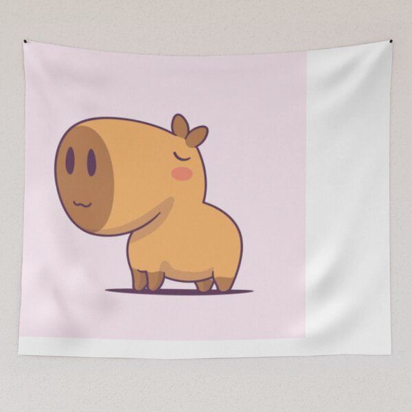 Item preview, brown capybara, pink capybara designed and sold by m-litomirskaya.