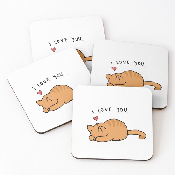Item preview, Cute Orange Cat I Love You designed and sold by LiberumAqua.