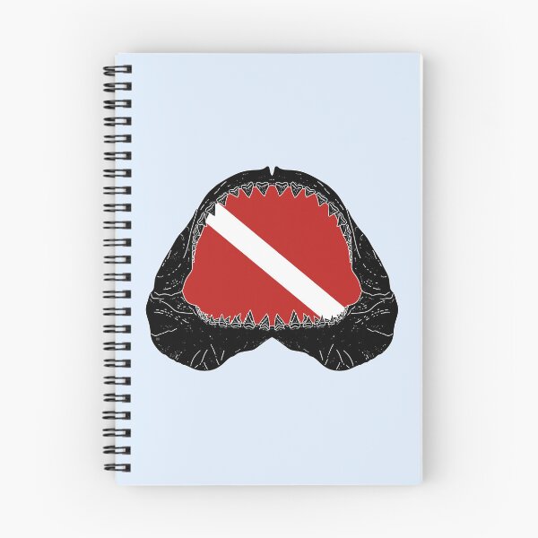 Item preview, SCUBA DIVE FLAG GREAT WHITE JAWS-black designed and sold by BEATRIZ ABAITUA.