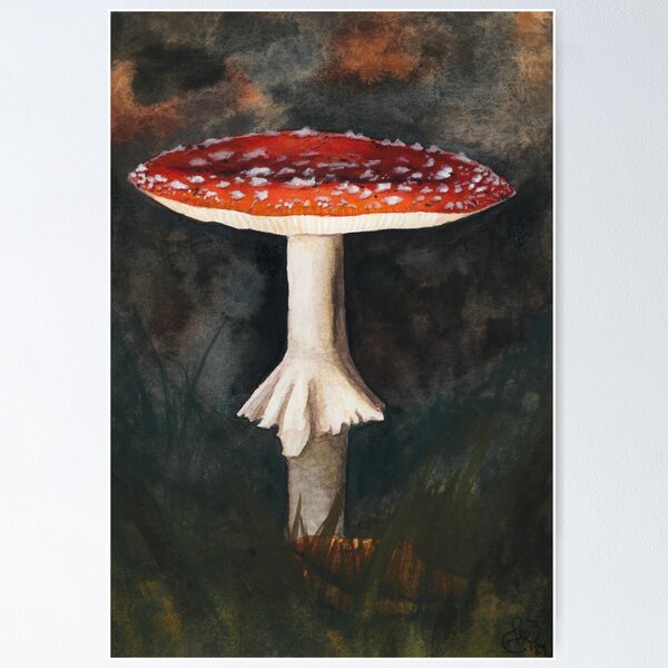 Item preview, Fairytale Mushroom – Fly Agaric in a Mystical Forest Atmosphere designed and sold by Laura Hartleif.