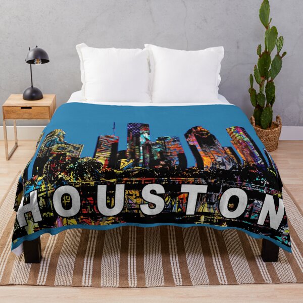 Artikelvorschau, Houston Skyline Street Art | Markantes und farbenfrohes Stadtbild entworfen und verkauft von Phat Dog Designs .