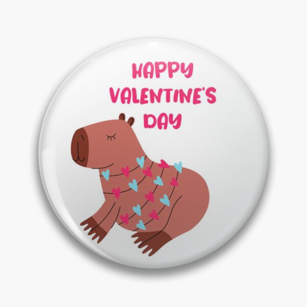Item preview, valentine's day, valentine's day, capybara in love designed and sold by m-litomirskaya.