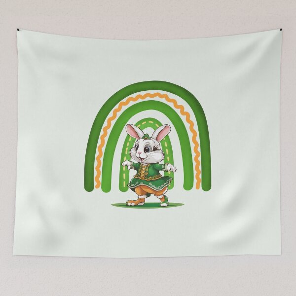 Item preview,  Rabbit in a green irish suit, Feis, Oireachtas, Ghillies,St Patricks Day,  Cute Rabbit in Green, Irish Dancer, Kiss Me im Irish designed and sold by KolorellaS.
