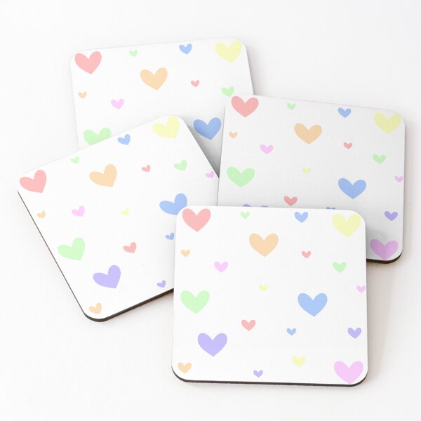 Item preview, Rainbow Hearts Pastel designed and sold by Aesthetic Crew.