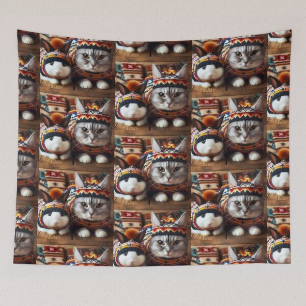 Item preview, Cozy Companions – Cat & Rabbit in Sweaters designed and sold by Dogandesighn.