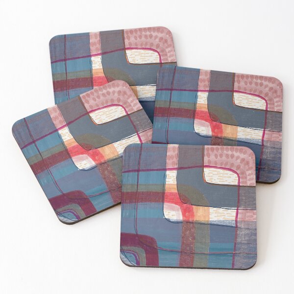 Item preview, Abstraction in blue and red designed and sold by Maria Santos Prieto.