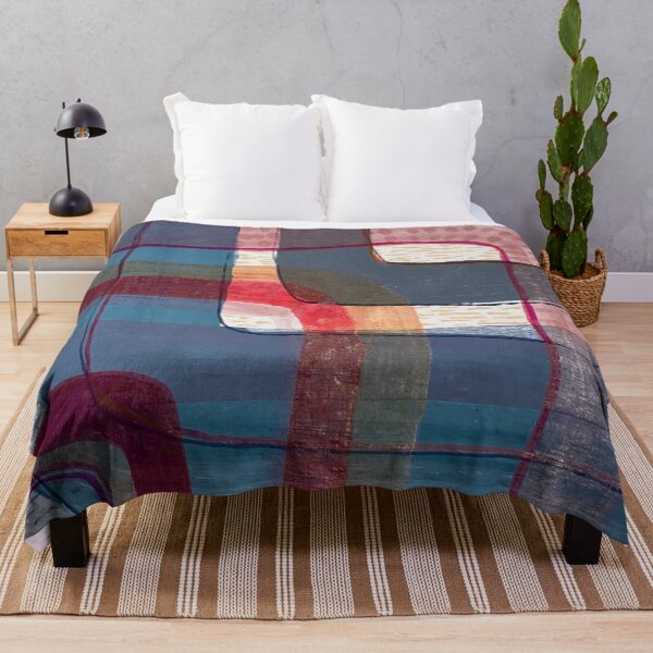 Item preview, Abstraction in blue and red designed and sold by Maria Santos Prieto.