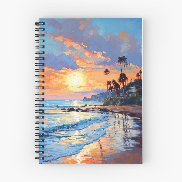 Item preview, California beach and houses at sunset - Landscape photo designed and sold by TheArtistOf2022.