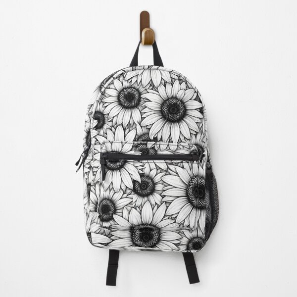 Item preview, Black and white Sunflowers pattern, Sunflowers pattern sunflower lover seamless black and white designed and sold by Collagedream.