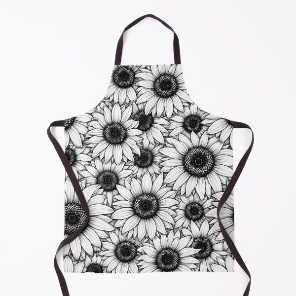 Item preview, Black and white Sunflowers pattern, Sunflowers pattern sunflower lover seamless black and white designed and sold by Collagedream.