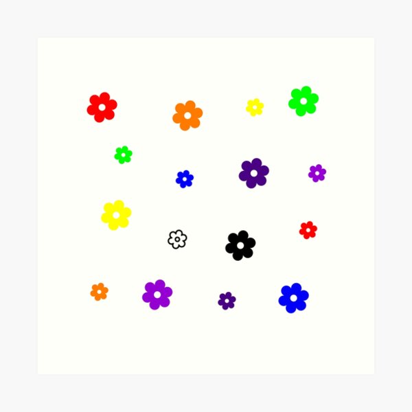 Aperçu de l'œuvre fleurs arc-en-ciel de golf le fleur créée et vendue par Aesthetic Crew.