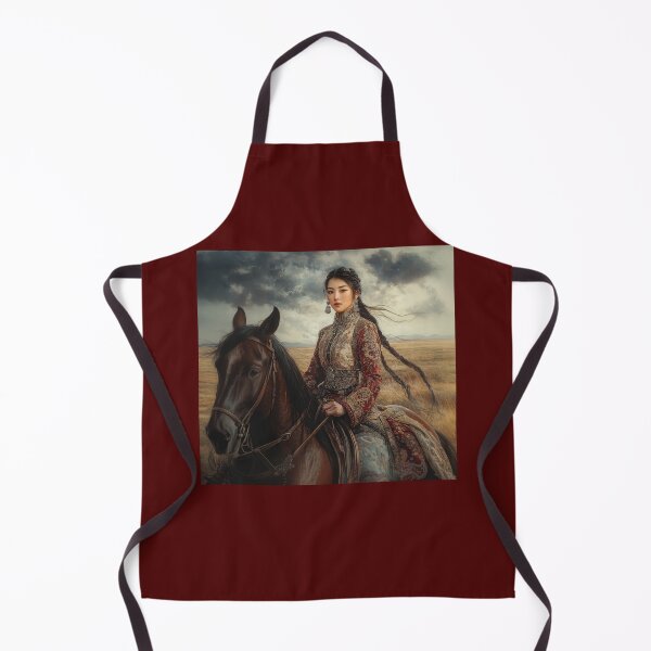 Item preview, Mongolian Warrior Queen on Horseback designed and sold by ArtVibeCo.