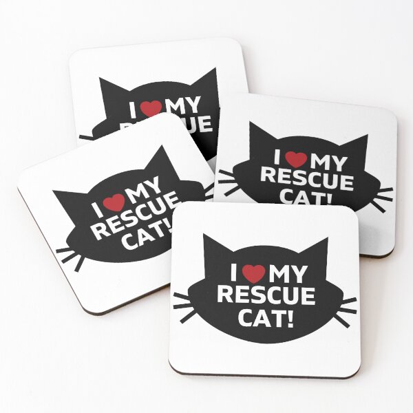Item preview, STICKER_I love my rescue cat designed and sold by quinnhopp.