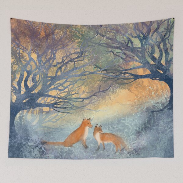 Item preview, Two Foxes designed and sold by awanderingsoul.