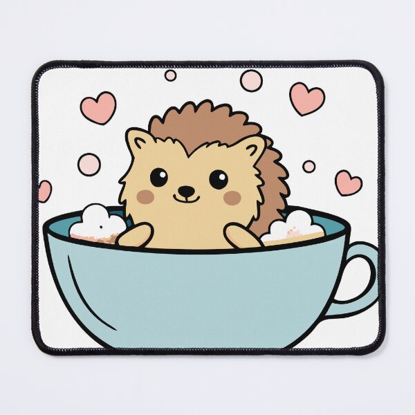 Item preview, Bubble Bath Hedgehog in a Cozy Teacup designed and sold by omerfdln34.
