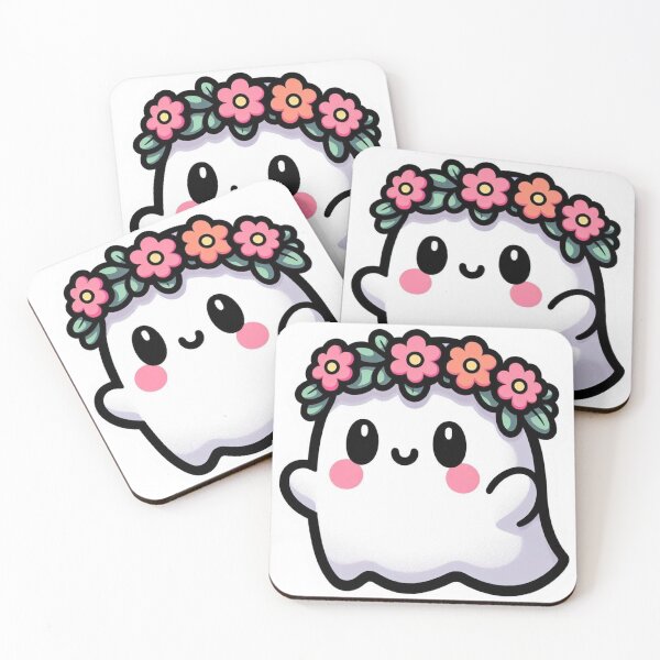 Item preview, Flower Crown Ghost designed and sold by Spike The Punch Design Co..
