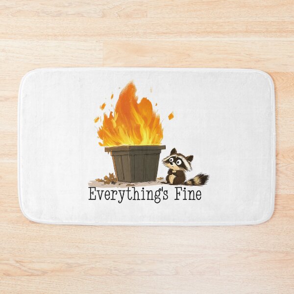 Item preview, Everything's Fine Dumpster Fire Raccoon  designed and sold by ColorFlowArt.