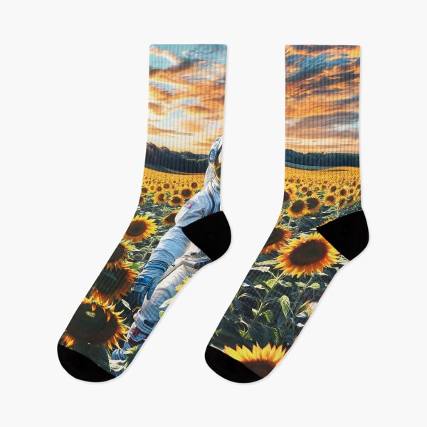 Item preview, Astronaut in Sunflower field. The untold story of an astronaut journey to a far-off planet, cute astronaut, cosmonaut, moon, star, constellation Mask designed and sold by Collagedream.