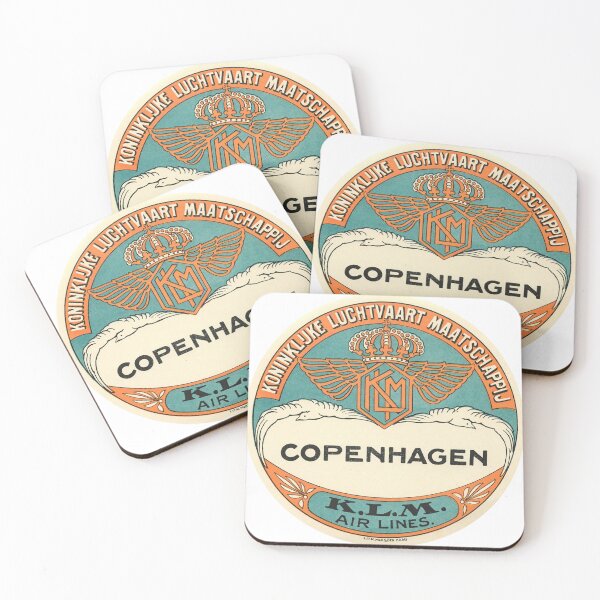 Item preview, KLM Airlines Vintage  luggage decal - Copenhagen designed and sold by PIXEL POP DESIGNS - Beyond the Norm!.
