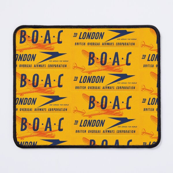 Item preview, British Overseas Airways Corp Luggage Tag BOAC British Airways to London designed and sold by PIXEL POP DESIGNS - Beyond the Norm!.