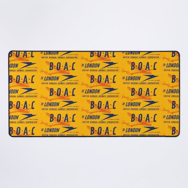 Item preview, British Overseas Airways Corp Luggage Tag BOAC British Airways to London designed and sold by PIXEL POP DESIGNS - Beyond the Norm!.