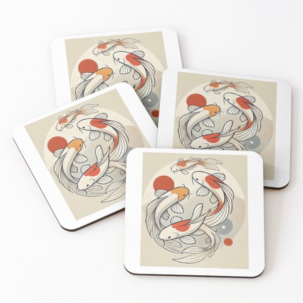 Item preview, Koi Fishes Minimalist designed and sold by tea-rex23.