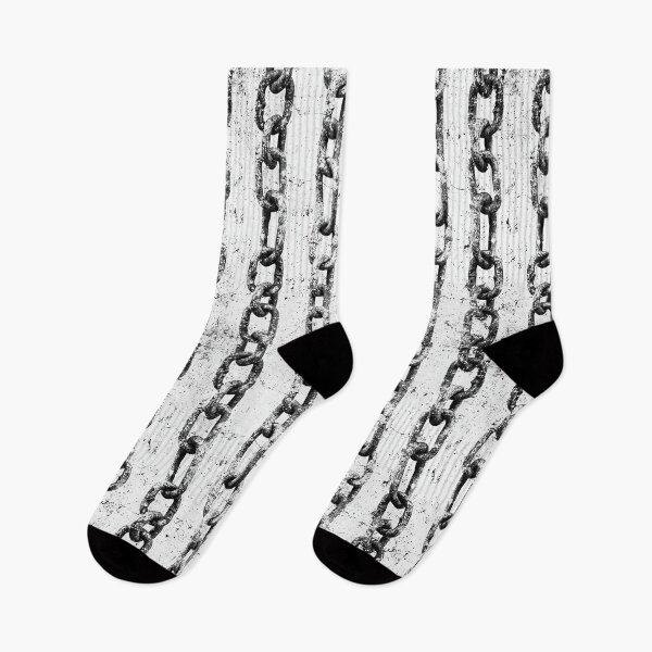 Item preview, Raw metal chains and mesh in black and white designed and sold by Piotrek0001.