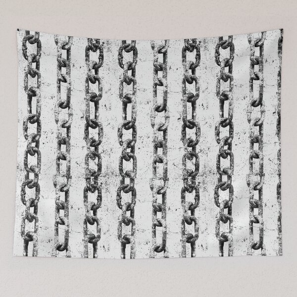 Item preview, Raw metal chains and mesh in black and white designed and sold by Piotrek0001.