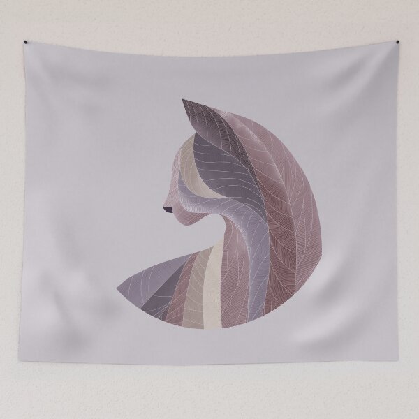 Artikelvorschau, Abstrakte Katzensilhouette in Dusty Plum entworfen und verkauft von NoaaDesign.