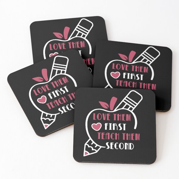 Item preview, love them first, teach them second- teacher valentines designed and sold by EnchantedOwl.