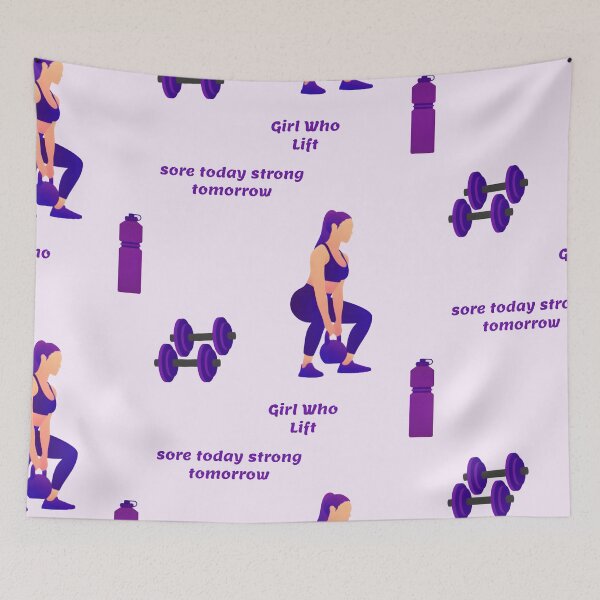 Item preview, Gym Set Girls Fitness Set in Purple designed and sold by Shiningsticker8.