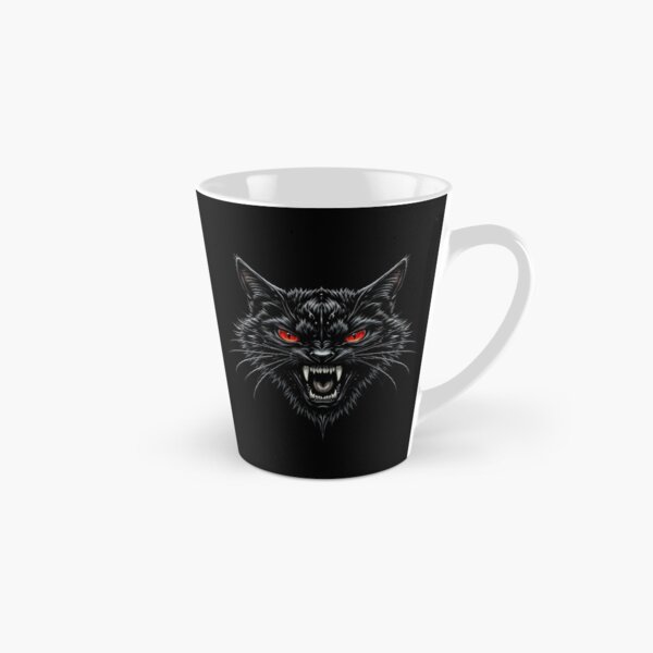 Aperçu de l'œuvre Chat vampire noir grognant créée et vendue par LTTS.