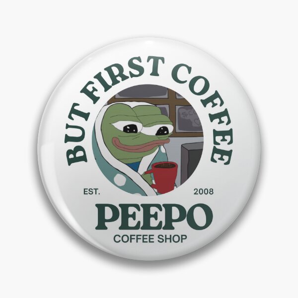 Item preview, But First Coffee Comfy Peepo/Pepe designed and sold by melsbells.