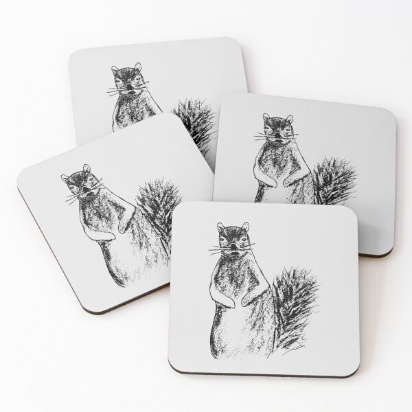Item preview, Squirrel, Funny Dazed Squirrel, Standing Squirrel Drawing designed and sold by Angela Dow.