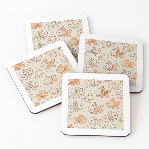 Item preview, Cute Goldfish Fishes Minimalist designed and sold by tea-rex23.